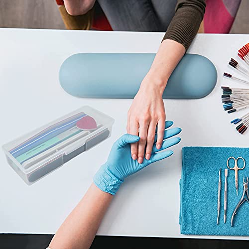 Clear Nail Tool Storage Box Set - 4 Plastic Organizers with Labels