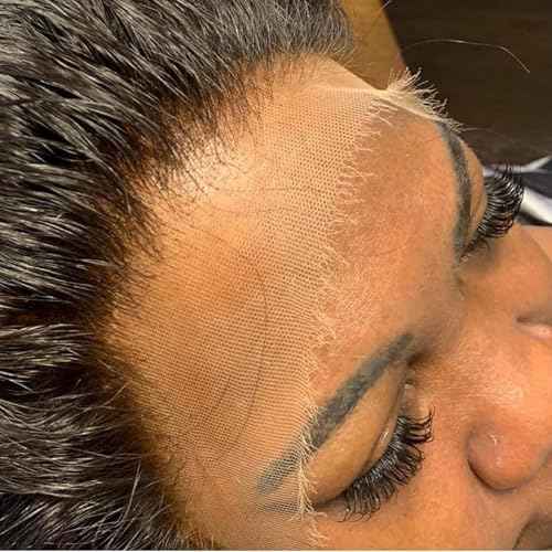 13x6 Skinlike Real HD Lace Frontal Only Body Wave Ultra Thin Invisible Lace Virgin Human Hair Front Pre Plucked Natural Hairline Sew In Frontal Closure Piece 20 Inch Natural Black