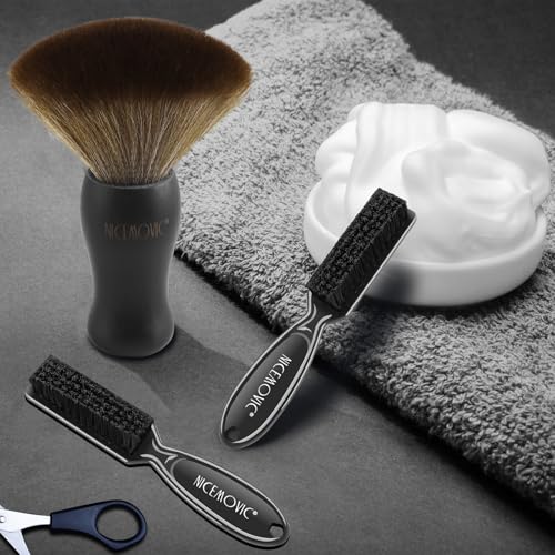 NICEMOVIC 3-in-1 Barber Neck Duster Brush Set
