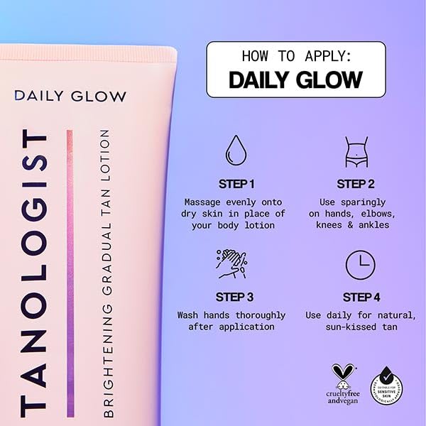 Tanologist Brightening Gradual Tan Lotion - Fair/Medium- Illuminating Self Tanning Lotion with Niacinamide & Vitamin C - Sun Kissed, Natural Looking Self Tan - 8.45 fl oz