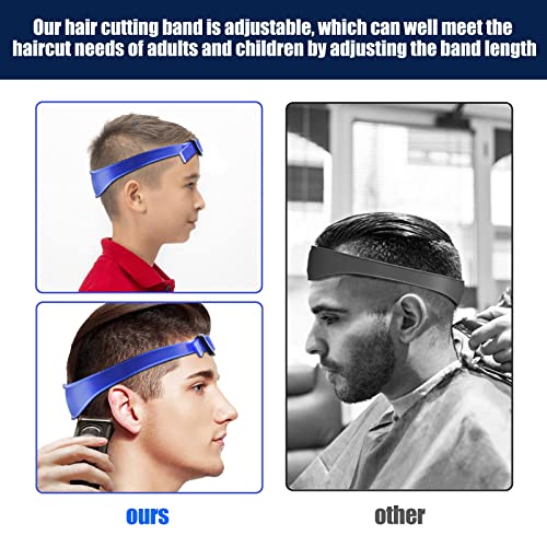 Neckline Shaving Template and Hair Trimming Guide, Adjustable Curved Silicone Haircut Band for DIY Home Haircuts - Buzz, Fade and Taper Guide for Clippers