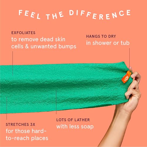 Cleanlogic Exfoliating Body Cloth, 3-Pack Stretchy Washcloths