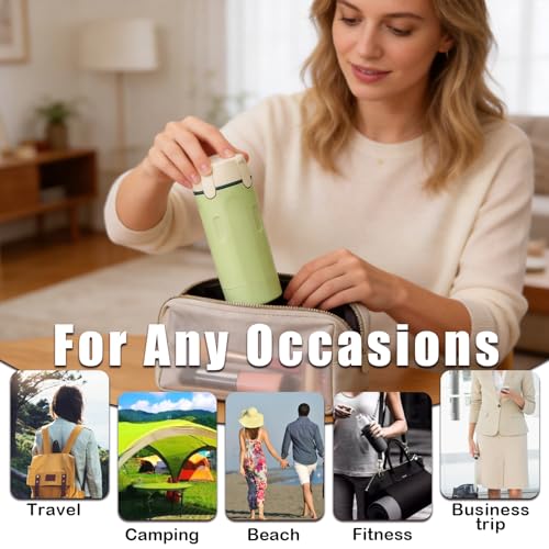 ZANSHI 4-in-1 Travel Dispenser Bottle Set for Toiletries - Leak-Proof & Portable