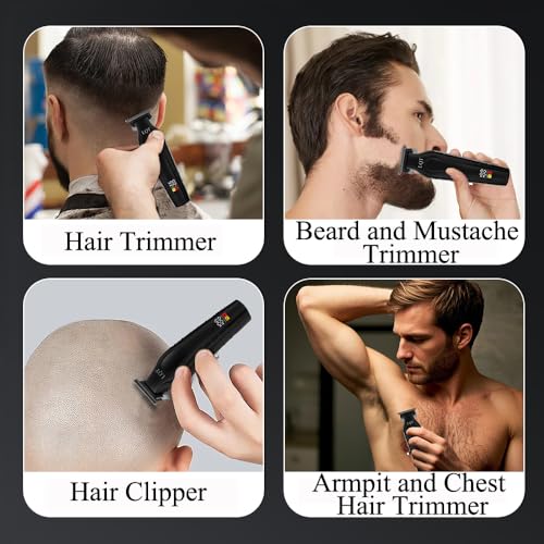 Valentines Day Gifts for Him Professional Hair Trimmer for Men Cordless Beard and Mustache Zero Gap Trimmer Rechargeable Electric T Liners Clippers with Led Display and Luxury Gifts Box