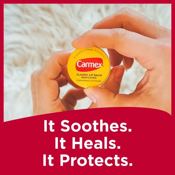 Carmex Classic Medicated Lip Balm, 0.25 oz (Pack of 3)