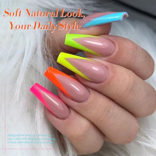 Born Pretty Neon Gel Nail Polish Set - 6 Colors Long Lasting High Shine