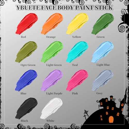 Orange Face Body Painting Stick,Professional Orange Full-coverage Cream Face Paint for Halloween SFX Tiger Pumpkin Clown Cosplay, Washable Eye Stick for Adult Festival & Theater Performance