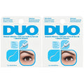 DUO Strip Lash Adhesive - White, Clear Lash Glue for Eyelash Clusters, Waterproof, Long Lasting Wear, 0.25 oz, 2-Pack