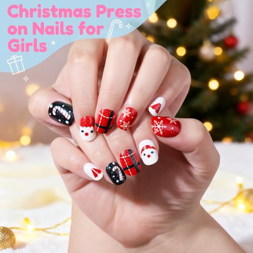 Teenitor Press On Nails for Kids Girls | 216pc 9 Designs