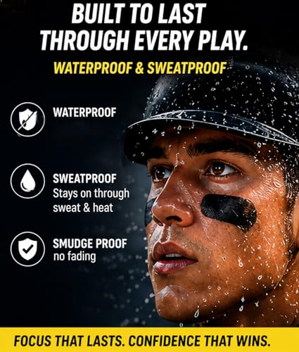 Eye Black Stick 3 Pack - Waterproof Anti-Glare for Sports