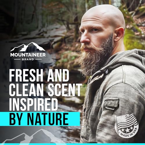 Mountaineer Brand Bald Head Care Gifts For Bald Men | All Natural 3 Step Daily Skin Care for Healthy Scalp & Face | Exfoliate Scrub | Cleanse Wash | Protect Moisturiser | Made in West Virginia
