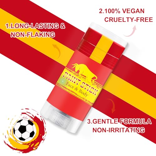 Spain Face Paint Stick | Sports Eye Black for Soccer