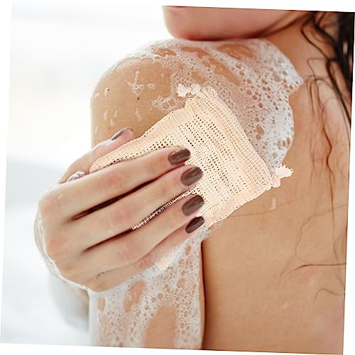 40pcs Cotton Linen Soap Bags with Drawstring - Exfoliating Mesh Pouches