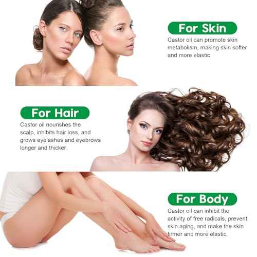 Tiuedu 2PCS Jamaican Black Castor Oil for Hair Growth,Thicker Eyelashes & Eyebrows,Castor Oil for Face,Body & Skin,100% Pure Cold Pressed Black Castor Oil,Hair Nourishing Oil