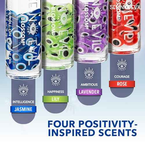 Blossom Cuticle Oil, See No Evil Scented Roll on Cuticle Oil for Nails, Rollerball Application for Nail Support, Cruelty Free, 0.19oz, Intelligence Jasmine