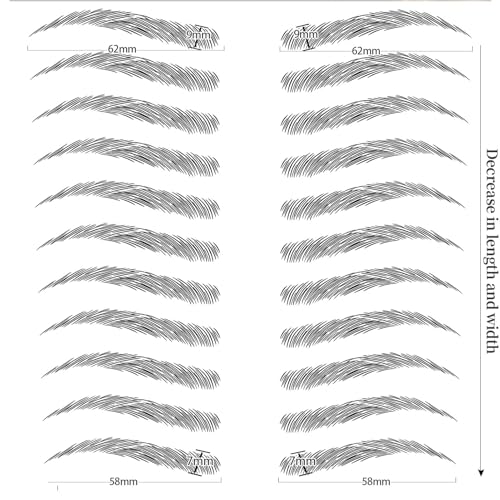 Aresvns 4D Waterproof Eyebrow Tattoo Stickers - 66 Pairs
