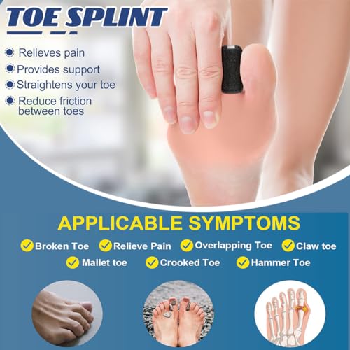 Linxiu Toe Splint for Broken & Hammer Toe Support, 2 Pack