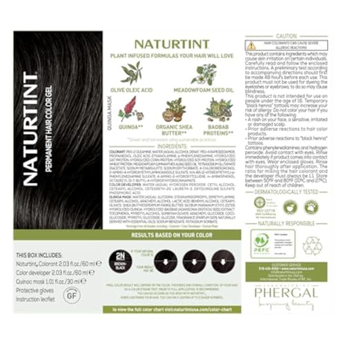 Naturtint 2N Brown Black Permanent Hair Color - Ammonia Free & Vegan