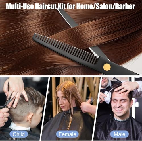 Professional Hair Cutting Scissors Kit with Thinning Shears