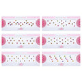 Bindi Crystal Rhinestone Stickers Pack of 6 - Multicolor Forehead Jewels