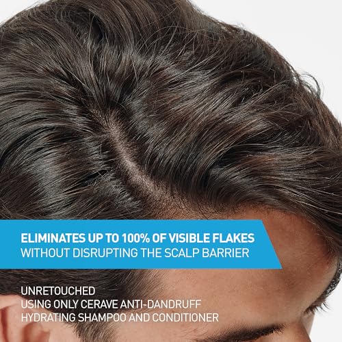 CeraVe Hydrating Anti Dandruff Shampoo, 1% Pyrithione Zinc Dandruff Treatment With Ceramides, Niacinamide & Hyaluronic Acid, Helps Eliminate Flakes & Provides Itchy Scalp Relief, Sulfate Free, 19 Oz