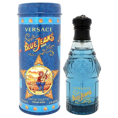 Versace Blue Jeans Eau De Toilette Cologne Spray for Men, 2.5 oz