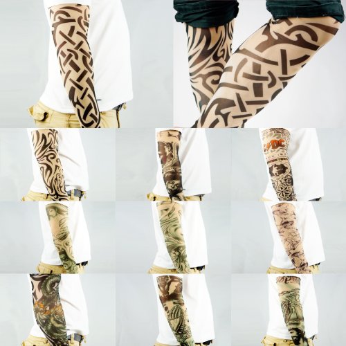 Kare & Kind Fake Temporary Tattoo Sleeves, 10 Pack