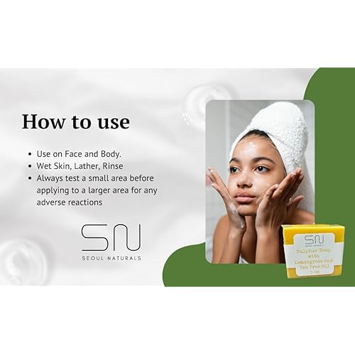 Seoul Naturals Pore Remedy, 10% Sulfur Soap with Lemongrass and Tea Tree Oil, k beauty, 6 oz