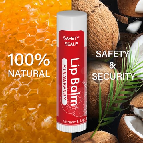 Yopela 221 Pack Natural Lip Balm Bulk with Vitamin E and Coconut Oil - Moisturizing, Soothing, and Repairing Dry and Chapped Lips Valentine's Gift - 17 Flavors - Non-GMO