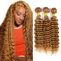 Honey Blonde Deep Wave Human Hair Bundles - 12 Inch P2730
