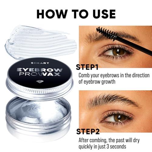 Brow Styling Gel with Pro Wax, Clear Waterproof Shaping Soap, Lamination Effect for Fluffy Brows