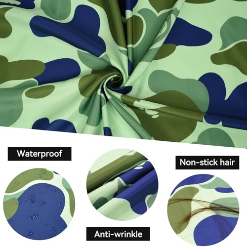 Waterproof Barber Hair Cutting Cape for Men - Polyester with Elastic Neckline