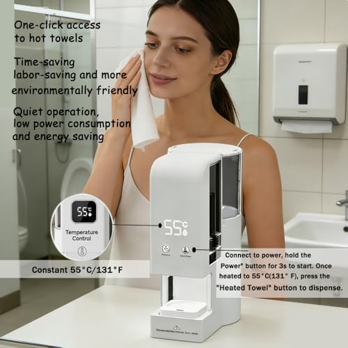 MEIBK Disposable Towel Warmer with 100 Towels - Rapid Heating Spa Machine