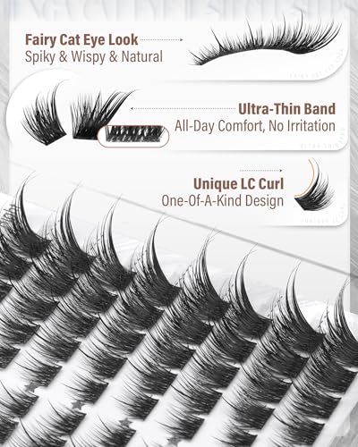 Zegaine Cat Eye Lash Clusters LC Curl 6-20MM Pre-Mapped