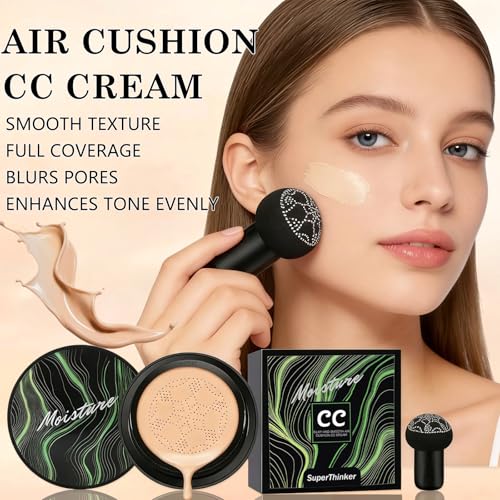 Air Cushion CC Cream Foundation with Concealer for All Skin Types