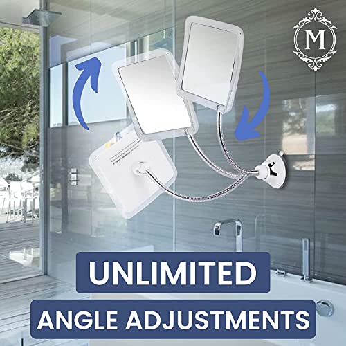 Mirrorvana Flexible Fogless Shower Mirror with Adjustable Gooseneck