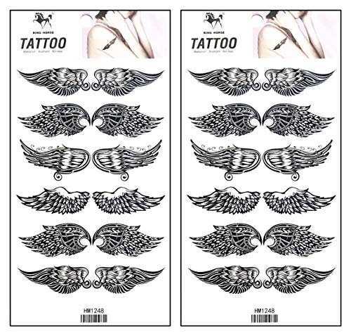 Waterproof Temporary Tattoos Angel Wings 2 Sheets