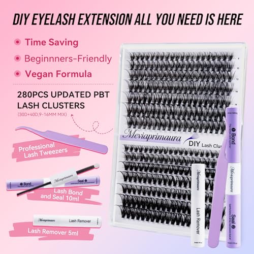 280pcs D Curl Lash Clusters Kit - DIY Eyelash Extensions