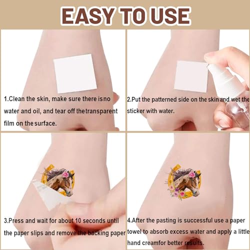 Horse Temporary Tattoos - 12 Sheet Cowgirl Party Favors