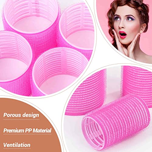 Self-Grip Hair Rollers Set - 24 Pieces, 3 Sizes with Clips