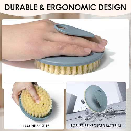 INNERNEED Soft Silicone Body Cleansing Brush Shower Scrubber, with PP Shower Brush for Cellulite Treatment, Lymphatic Drainage and Blood Circulation Improvement