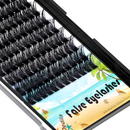 D Curl Cluster Eyelash Extensions 14mm Wide Stem | Dedila