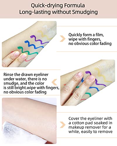 Glitter Liquid Eyeliner Pen - Waterproof Shimmer 24Hr Wear