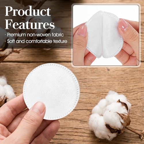 100 Pcs 2.2" Lint-Free Cotton Rounds for Face Makeup Removal