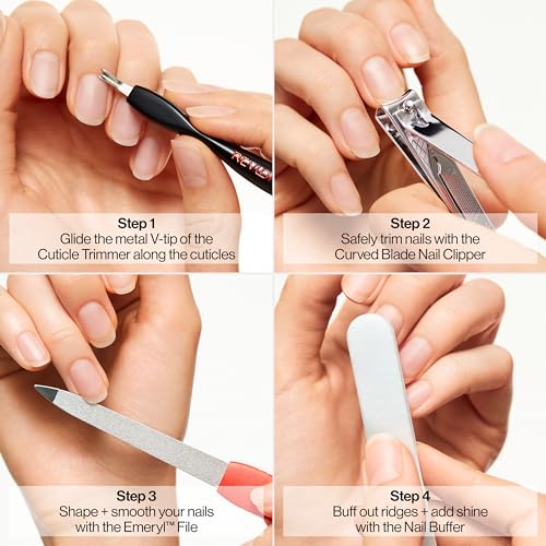 Manicure Essentials Kit with Travel Case - 4 Tools Included