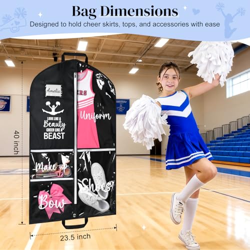 DEEKA Cheer Garment Bag for Hanging Clothes with Zipper Pockets - 40 Inch