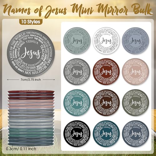 36 Pcs Pocket Jesus Compact Mirrors Bulk, Christian Easter Gifts for Women, Mini Makeup Mirrors, Easter Basket Stuffers, Church Party Favors, Religious Gifts Bulk