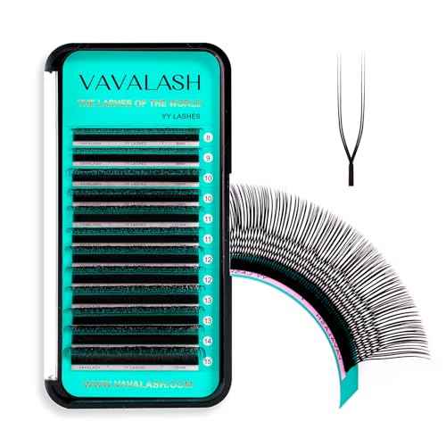 VAVALASH U Lash Extensions C Curl 0.07mm 8-15mm Mix Tray 2D UU Lash Fans Eyelash Extension U Shaped Natural Wispy Volume Lashes Extension Soft Matte Black Lashes (UU-0.07-C-8-15mm)