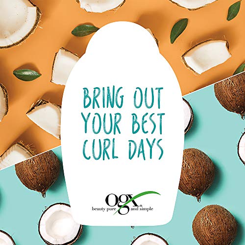 OGX Quenching + Coconut Curls Frizz-Defying Styling Milk, Nourishing Leave-In Hair Treatment with Coconut, Citrus Oil & Honey, Paraben-Free and Sulfated-Surfactants Free, 6 fl oz