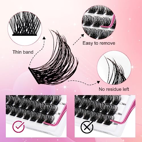 Lash Clusters DIY Eyelash Extensions 144 Pack D Curl